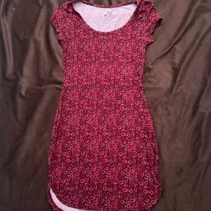 Red Floral Mini Dress Size Small